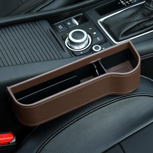 Flag Village Auto Tools PU Car Organizer Seat Gap Storage Box Car Seat Side Slit for Wallet Phone Coins Cigarette Keys Cards Car Accessories