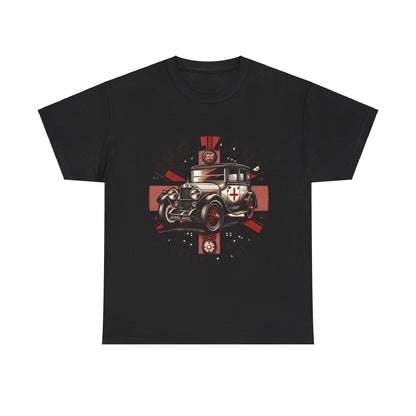 Flag Village UK Vintage Car Flag T-SHIRT Heavy Cotton Tee UK0024