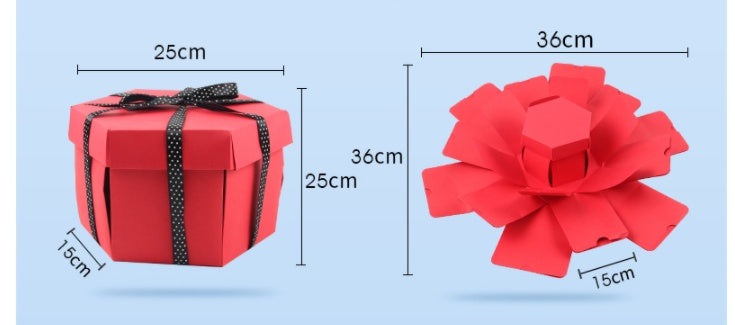 Flag Village New Hexagonal Surprise Explosion Box Gift Packaging
