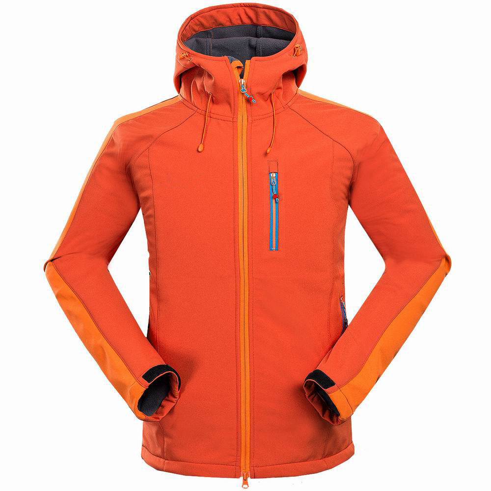 Flag Village New foreign trade men outdoor mountaineering camping leisure sports clothing anti wind compound jacket soft shell jacket