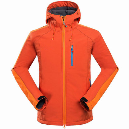 Flag Village New foreign trade men outdoor mountaineering camping leisure sports clothing anti wind compound jacket soft shell jacket
