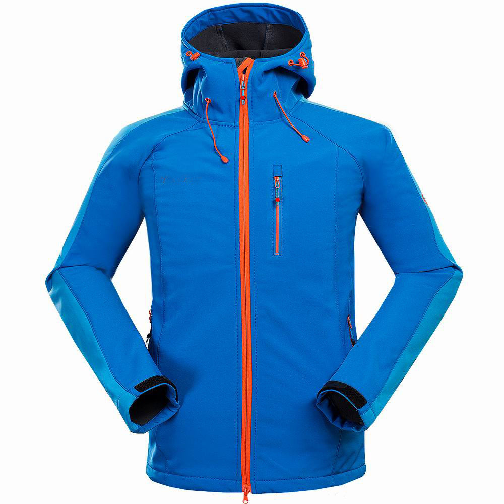 Flag Village New foreign trade men outdoor mountaineering camping leisure sports clothing anti wind compound jacket soft shell jacket