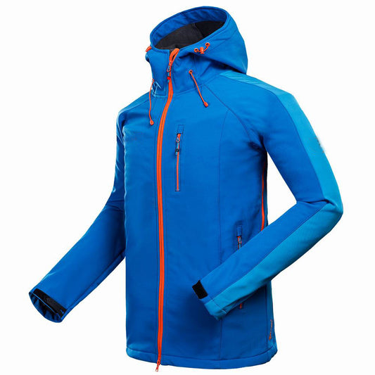 Flag Village New foreign trade men outdoor mountaineering camping leisure sports clothing anti wind compound jacket soft shell jacket