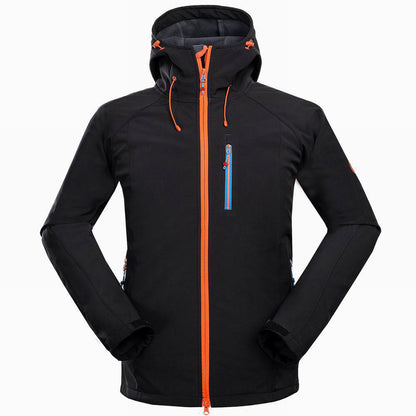Flag Village New foreign trade men outdoor mountaineering camping leisure sports clothing anti wind compound jacket soft shell jacket