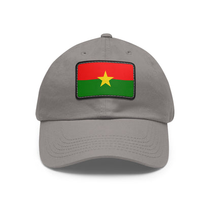 Flag Village Burkina Faso Flag Hat Cap with Leather Patch