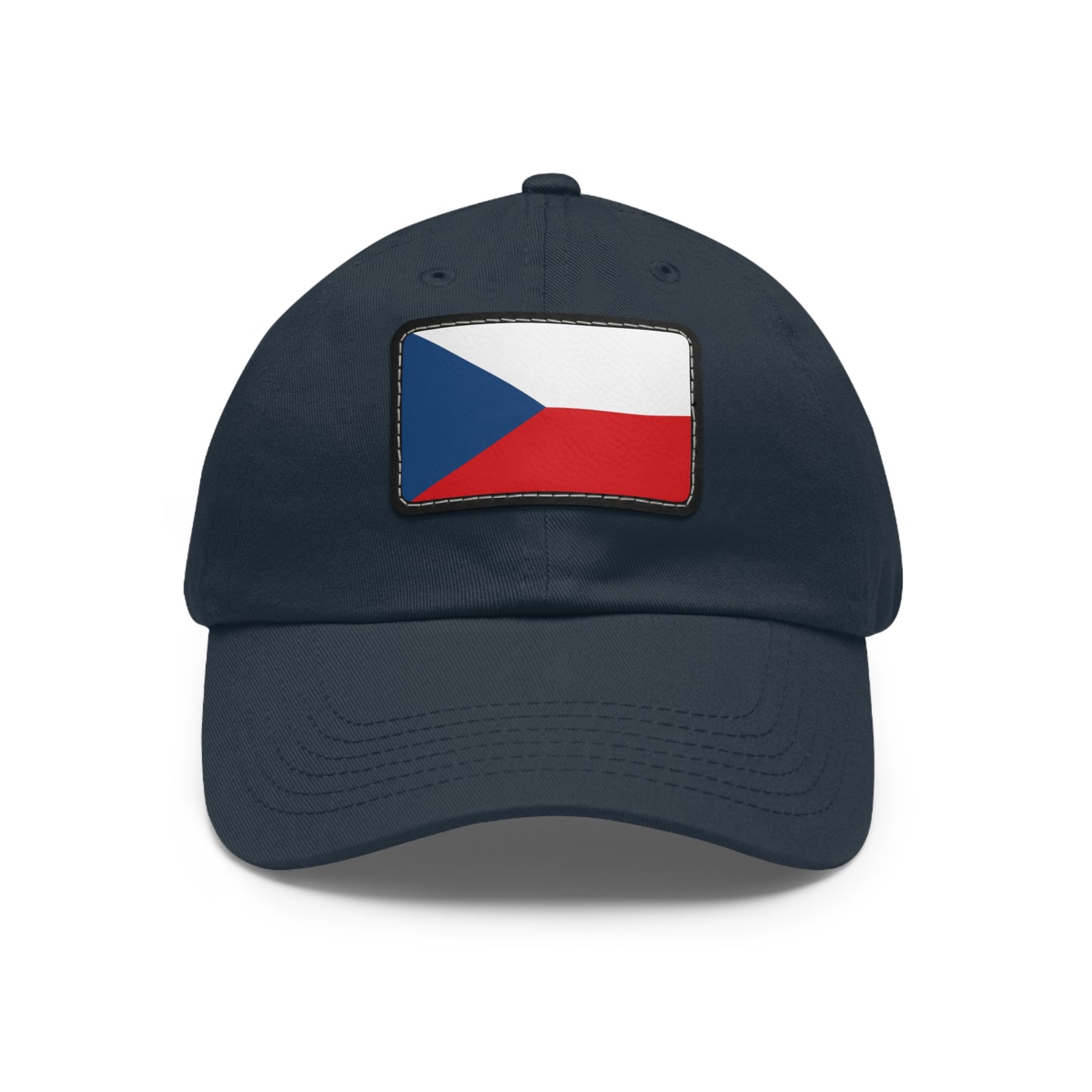 Flag Village Czech Republic Flag Hat Cap with Leather Patch