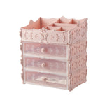 Flag Village Transparent Makeup Organizer Cosmetic Storage Box Drawer Desktop Organizer Jewelry Beauty Storage Bins Lipstick Christmas Gifts