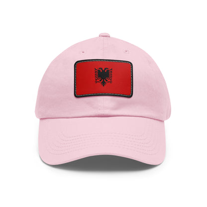 Flag Village Albania Flag Hat Cap with Leather Patch
