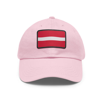 Flag Village Latvia Flag Hat Cap with Leather Patch