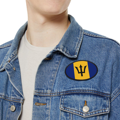 Flag Village Barbados Flag Embroidery Iron-On Patches