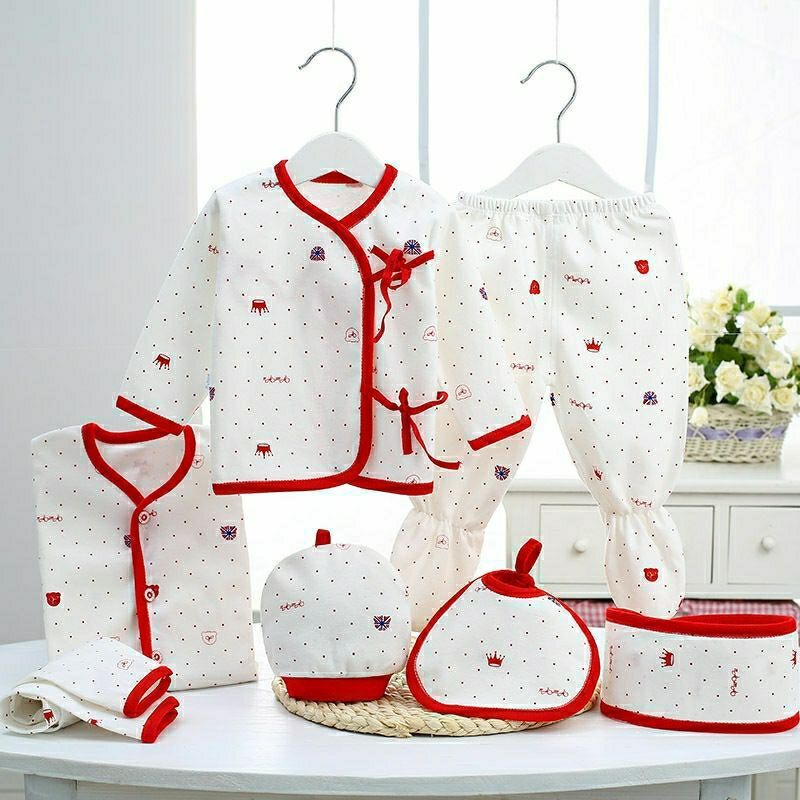 Flag Village Pure Cotton Baby Clothes Spring And Autumn Summer Children Gift Box Set