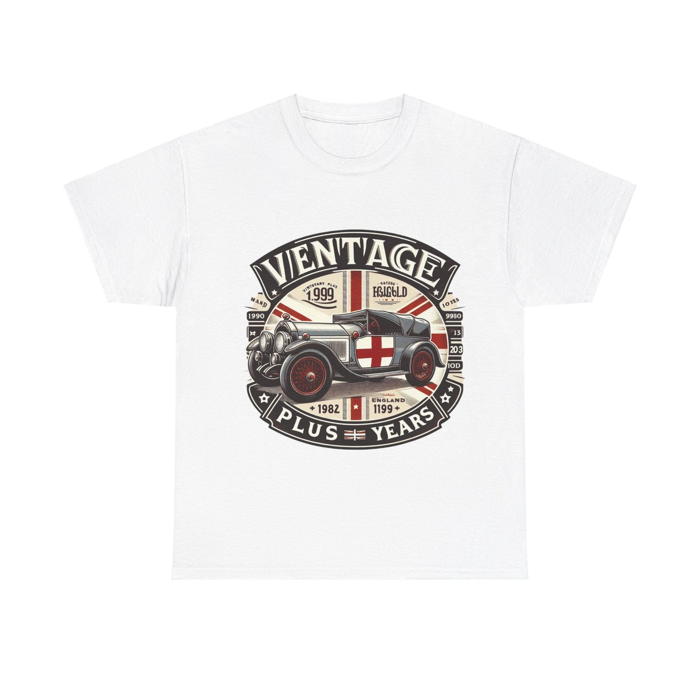 Flag Village UK Vintage Car Flag T-SHIRT Heavy Cotton Tee UK0005