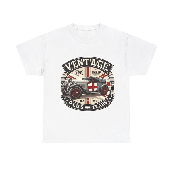 Flag Village UK Vintage Car Flag T-SHIRT Heavy Cotton Tee UK0005