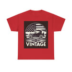 Flag Village USA Vintage Car Flag T-SHIRT Heavy Cotton Tee USA0001