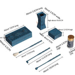 Flag Village Burnt Blue Citron Set Gift Box Incense Tools