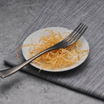Flag Village 4PCS Set Black Stainless Steel Cutlery Korean Dinnerware Set Gifts Mirror Polishing Silverware Sets Scoop Knife and Fork Sets