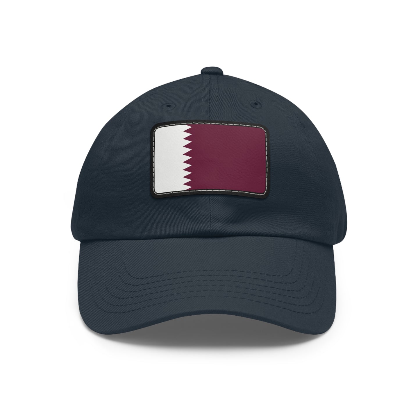 Flag Village Qatar Flag Hat Cap with Leather Patch