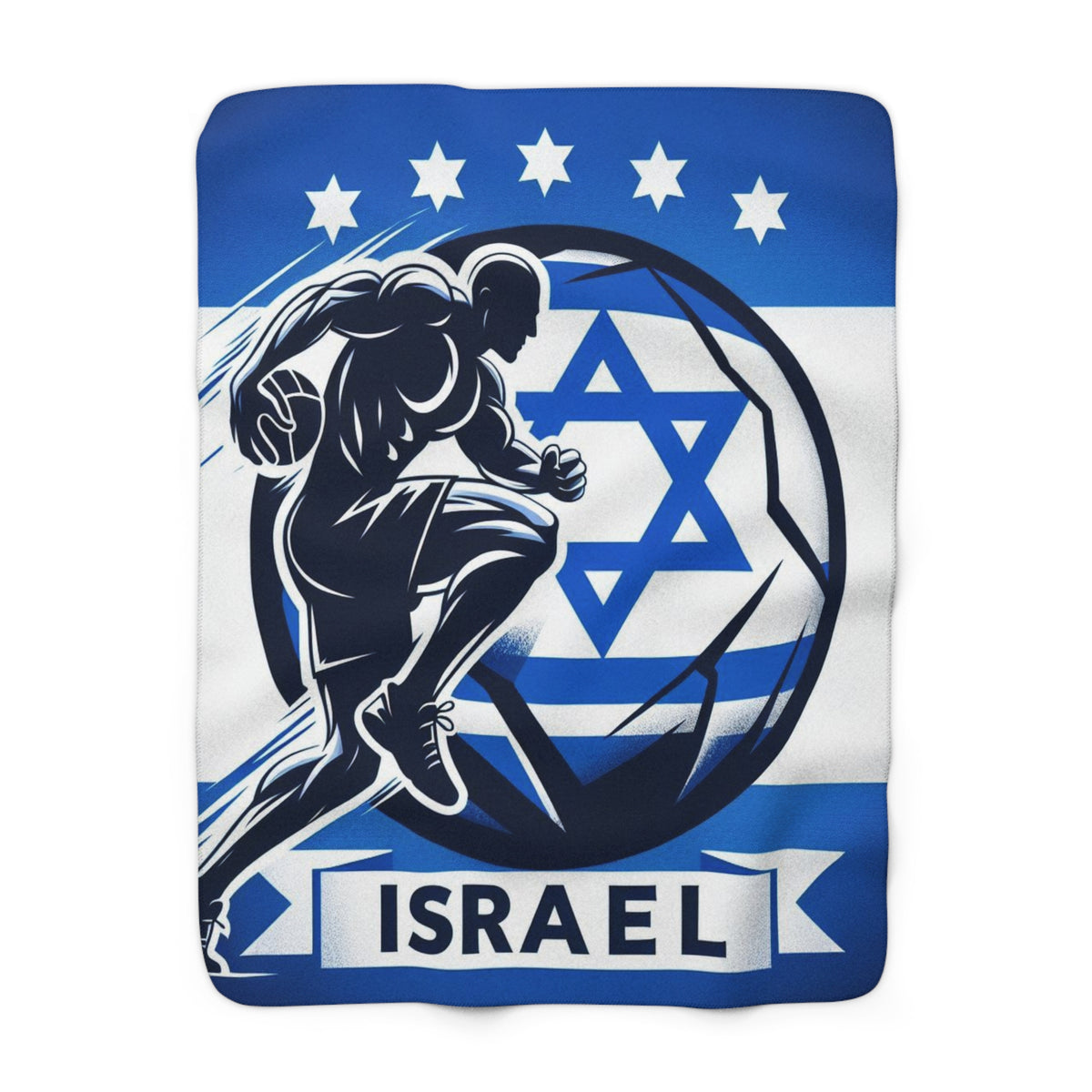 Flag Village Israel Sporting Flag Sherpa Fleece Blanket