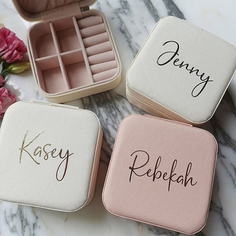 Flag Village Square Jewelry Box Custom Name Content Valentine's Day Gift Holiday Gift Jewelry Box
