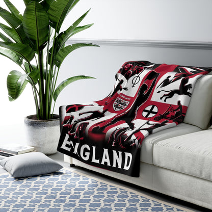 Flag Village ENGLAND Sporting Flag Sherpa Fleece Blanket GBR0005