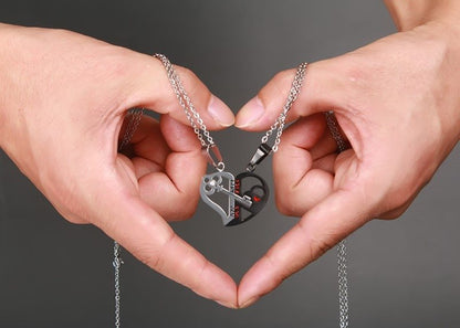 Flag Village Pendant Love Necklace Set Lover Valentine Gifts Stainless Steel Chain Necklace