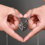Flag Village Pendant Love Necklace Set Lover Valentine Gifts Stainless Steel Chain Necklace