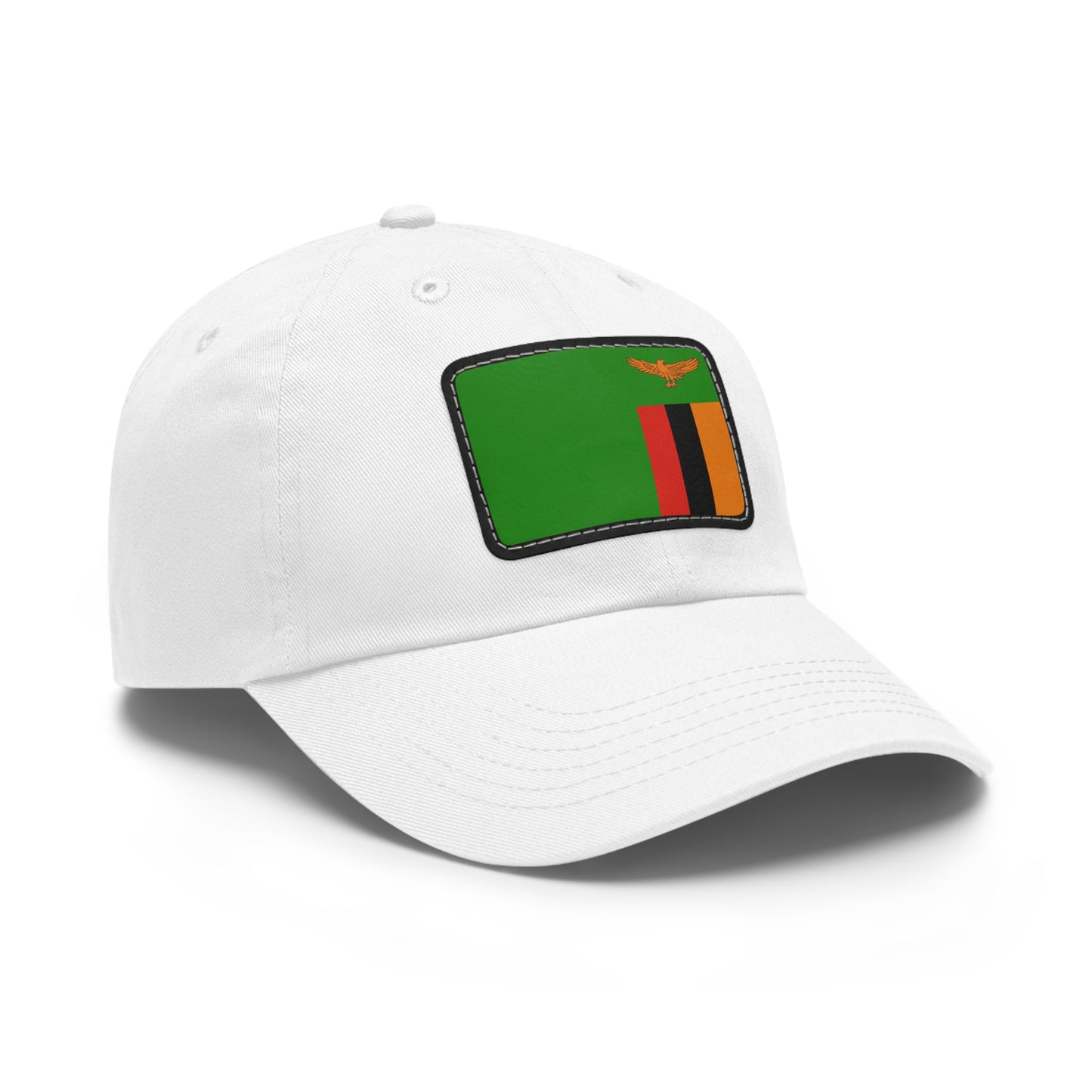 Flag Village Zambia Flag Hat Cap with Leather Patch