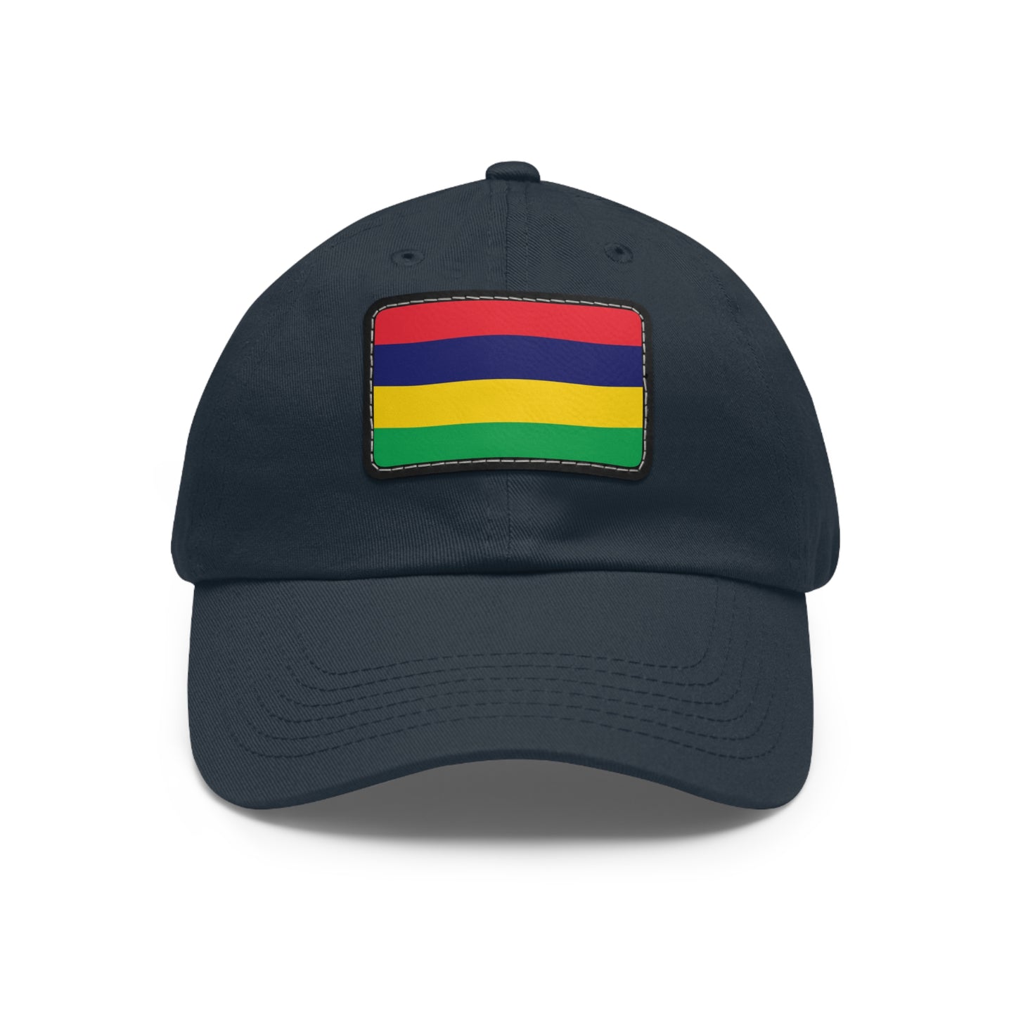 Flag Village Mauritius Flag Hat Cap with Leather Patch