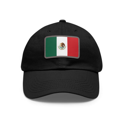 Flag Village Mexico Flag Hat Cap with Leather Patch