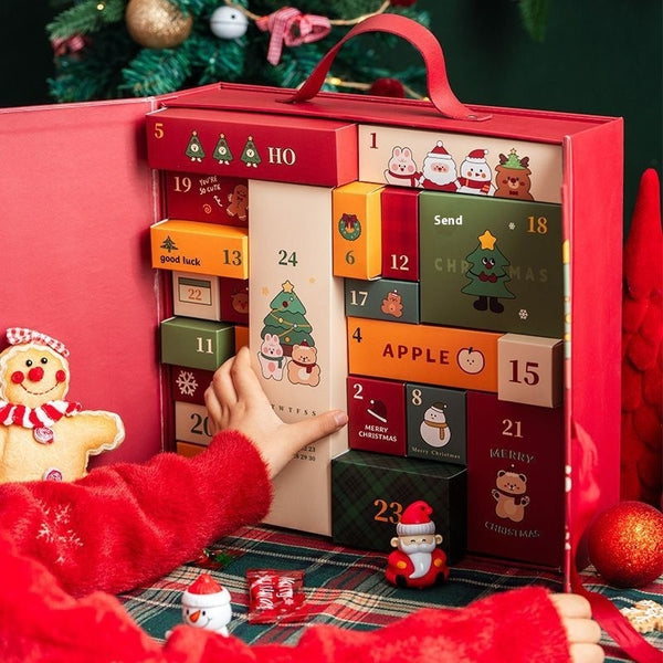 Flag Village Christmas Birthday Box Blind Box Gift Diy Children Countdown Calendar Gift Box Set
