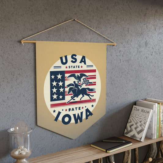 Flag Village Iowa State Flag Pennant Sporting Home Wall decoration IA0002
