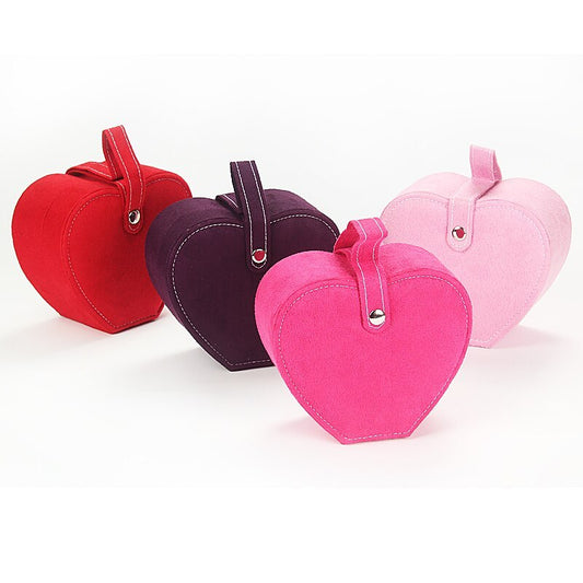 Flag Village Portable Heart-Shaped Jewelry Storage Birthday Gift Jewelry Box