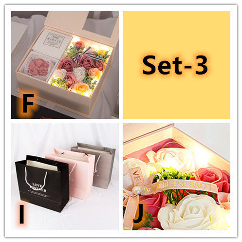Flag Village Creative Valentine's Day Gift Soap Rose Flower Gift Box