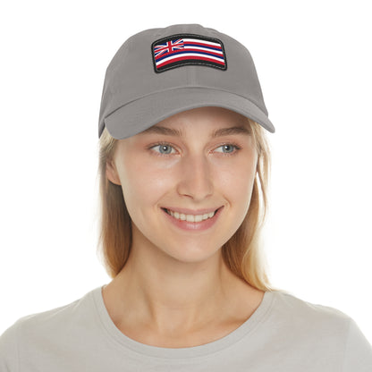 Flag Village USA Hawaii State Flag Hat Cap with Leather Patch