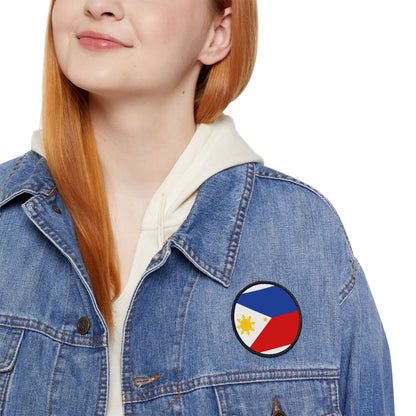 Flag Village Philippines Flag Embroidery Iron-On Patches