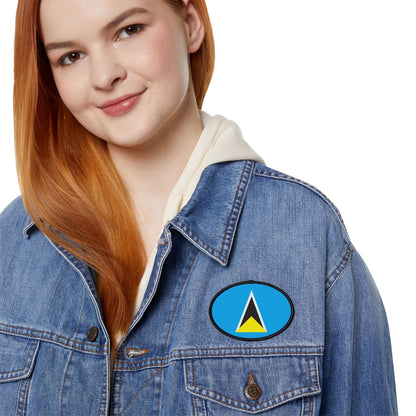 Flag Village Saint Lucia Flag Embroidery Iron-On Patches