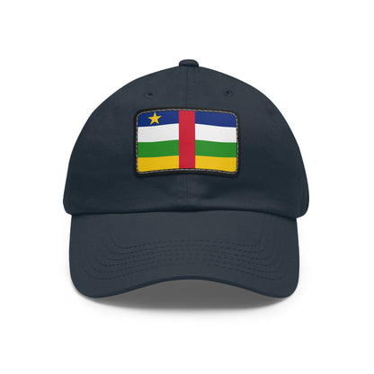 Flag Village Central African Republic Flag Hat Cap with Leather Patch