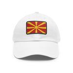 Flag Village Macedonia Flag Hat Cap with Leather Patch
