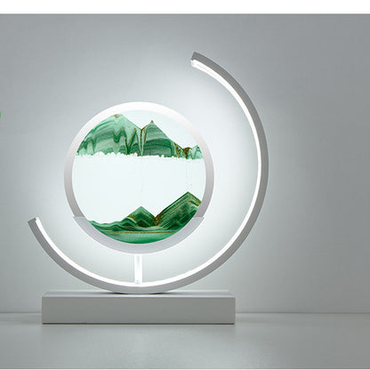 Flag Village High-end Business Gifts Quicksand Painting 3D Living Room Decorations Lights Creative Lamp Led Lights