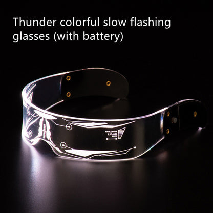 Flag Village LED Luminous Glasses Party Bar Disco Punk Glasses Futuristic Style Festival Goggles Decoration Gifts