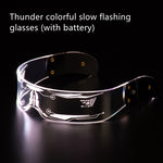Flag Village LED Luminous Glasses Party Bar Disco Punk Glasses Futuristic Style Festival Goggles Decoration Gifts