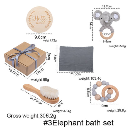 Flag Village Baby Gift Box Set Bath Towel Toys