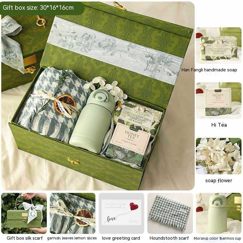 Flag Village Gift Gift For Girlfriend Niche Winter Scarf Gift Box