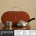 Flag Village Silver Gilded Tea Set Package Gift Box