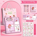 Flag Village Journal Book Set Gift Box Girl Heart Cute Gift Bag