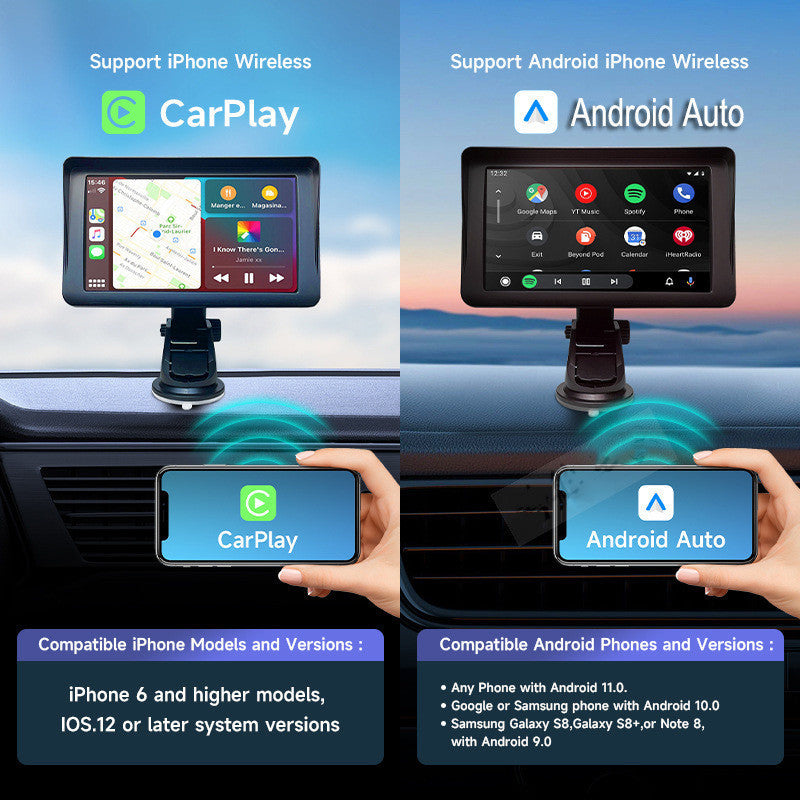 Flag Village Auto Tools 7 IPS Car Smart Screen Wireless Carplay Auto Mobile Phone Projection Screen Navigation
