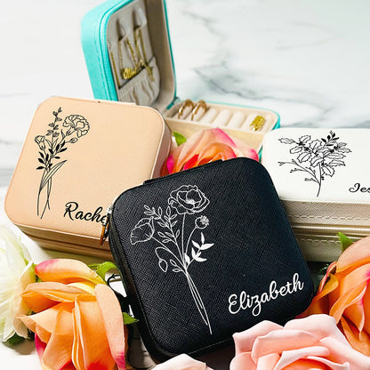 Flag Village Square Jewelry Box Custom Name Content Valentine's Day Gift Holiday Gift Jewelry Box