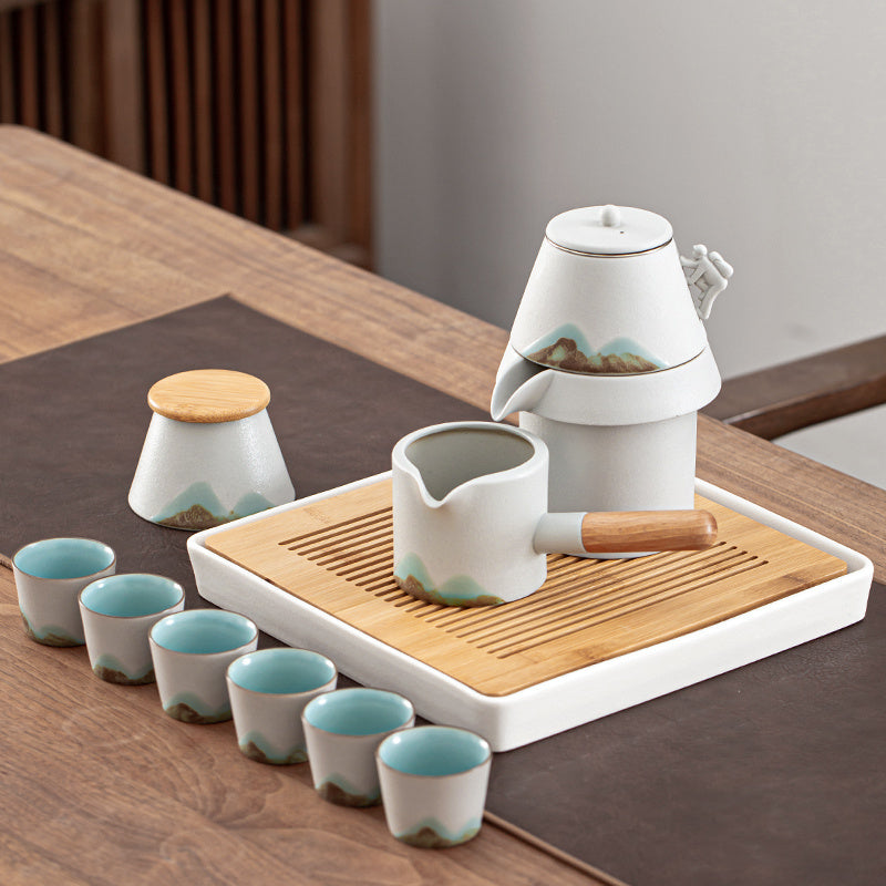 Flag Village Lazy Man Automatic Making Simple Gift Box Tea Set