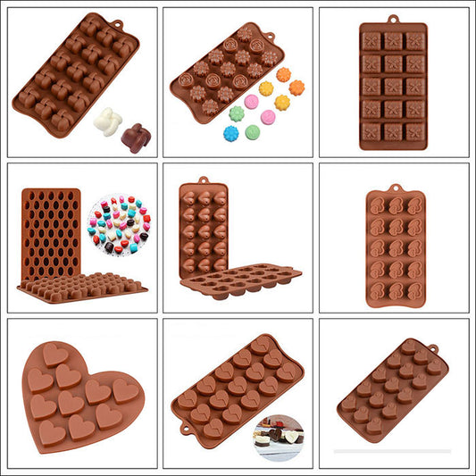 Flag Village Silicone Chocolate Brown Love Heart Mold Gift Box