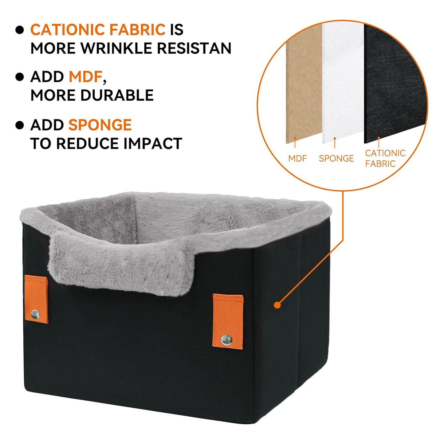 Flag Village Auto Tools Portable Small Dog Car Seat Dog Booster Seat For Car With Clip-On Safety Leash Perfect For Small Pets Pet Products